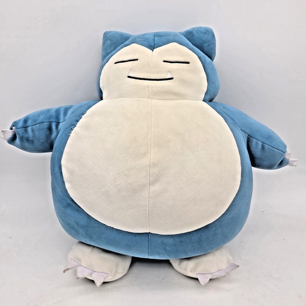 Pokemon Snorlax Plush 16" Soft Squishy Sleeping Stuffed Fat Buddy 2022 Jazware